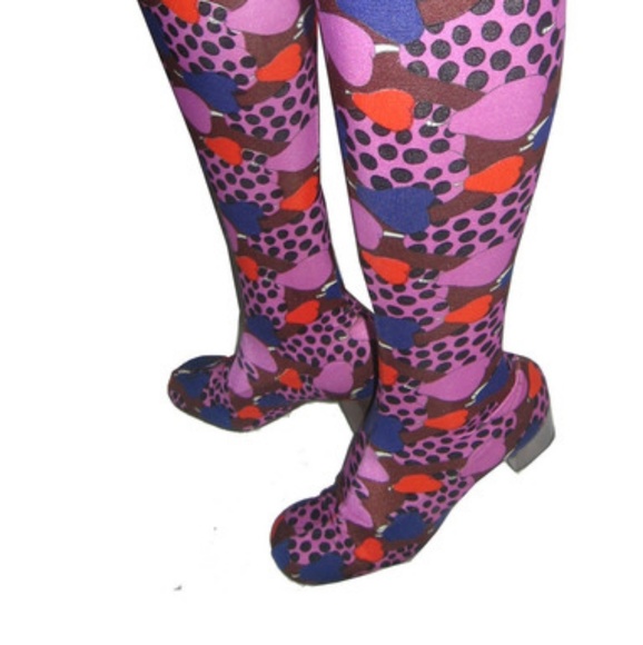 SOLD Vtg Psychedelic Pan T Mod GoGo Leggings Boots - Picture 6 of 8